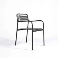 Globe West Dining Chairs Globe West Pier Breeze Dining Arm Chair, Black