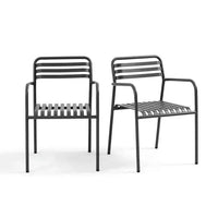Globe West Dining Chairs Globe West Pier Breeze Dining Arm Chair, Black