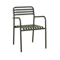 GlobeWest Pier Breeze Dining Arm Chair - Green