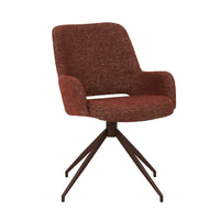 GlobeWest Quentin Spider Leg Office Chair - Rosewood, Matt Syrah