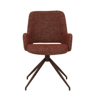 GlobeWest Quentin Spider Leg Office Chair - Rosewood, Matt Syrah