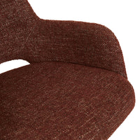 GlobeWest Quentin Spider Leg Office Chair - Rosewood, Matt Syrah