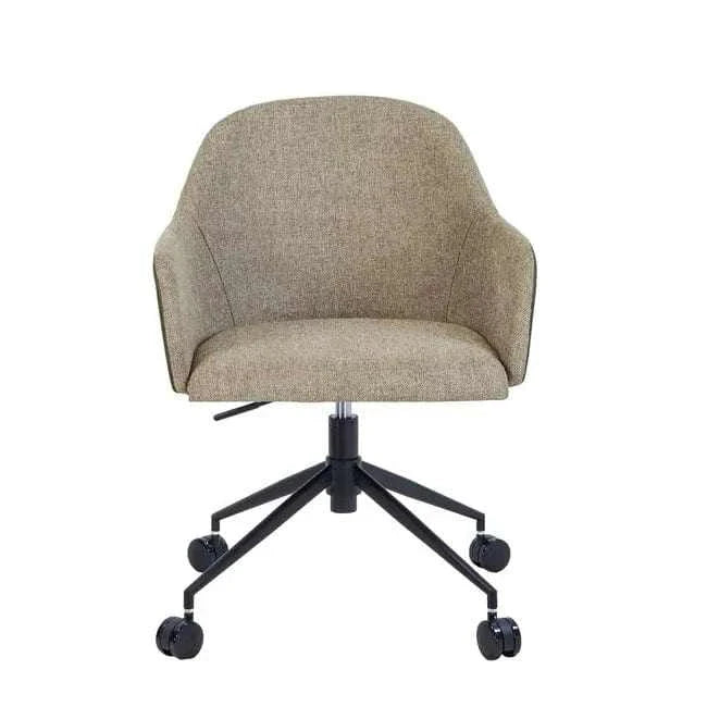 Globe West Desk Chairs Globe West Riley Office Chair, Khaki Grey / Vintage Matt Green PU