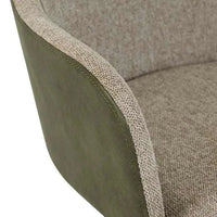 Globe West Desk Chairs Globe West Riley Office Chair, Khaki Grey / Vintage Matt Green PU