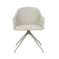 GlobeWest Riley Piped Spider Leg Office Chair - Feather Speckle