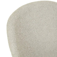 Globe West Riley Piped Spider Leg Office Chair in Feather Speckle fabric with sandstone PU and matt cashmere spider-leg base, 360° swivel, medium-firm foam cushion.
