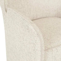 GlobeWest Ruben Occasional Chair in White Bark Sugar Velvet with winged back and contrast piping upholstery detail