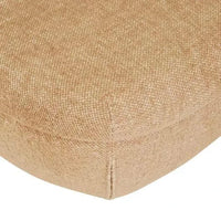 Close-up of textured beige fabric upholstery on GlobeWest Tobi Occasional Chair in Hay color