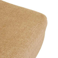 Close-up of GlobeWest Tobi Occasional Chair beige polyester fabric seat cushion in Hay color