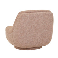 GlobeWest Tobi Occasional Chair in Noyack Orchid with swivel base and plush cushioning