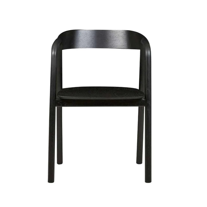 Globe West Dining Chairs Globe West Tolv Inlay Arm Chair, Black
