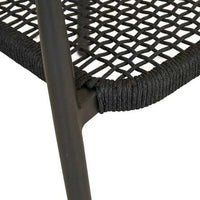 Globe West Dining Chairs GlobeWest Valencia Weave Dining Armchair - Carbon Grey