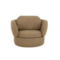 GlobeWest Winona Swivel Occasional Chair - Toffee Weave