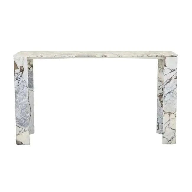 Globe West Console GlobeWest Atlas Slab Console Table - Natural Ocean Marble