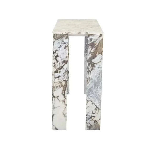 Globe West Console GlobeWest Atlas Slab Console Table - Natural Ocean Marble