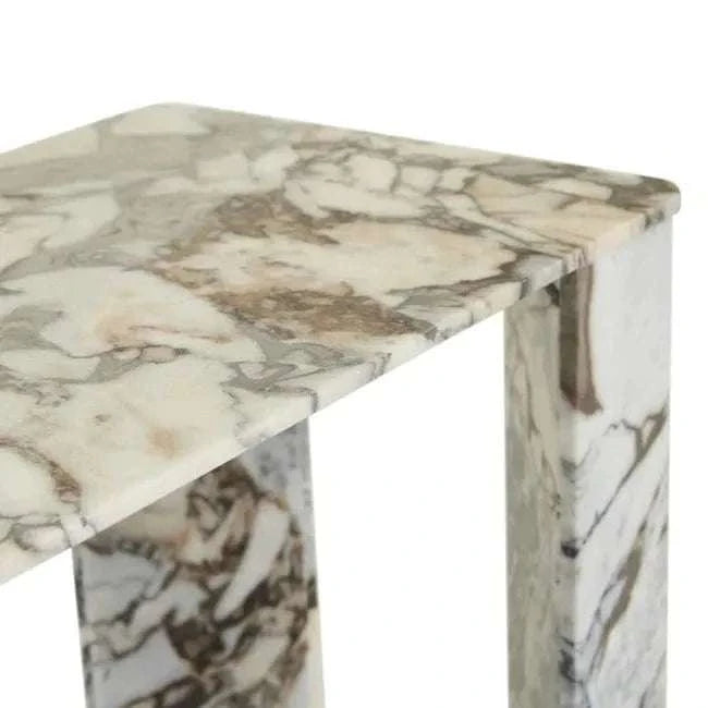 Globe West Console GlobeWest Atlas Slab Console Table - Natural Ocean Marble