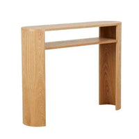 Globe West Console Globe West Classique Oval Small Shelf Console, Natural Ash