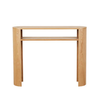GlobeWest Classique Oval Small Shelf Console - Natural Ash