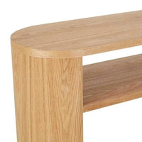 Globe West Console Globe West Classique Oval Small Shelf Console, Natural Ash