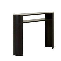 Globe West Console Globe West Classique Oval Small Shelf Console, Matt Dark Oak