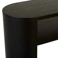 Globe West Console Globe West Classique Oval Small Shelf Console, Matt Dark Oak