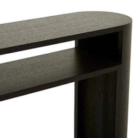 Globe West Console Globe West Classique Oval Small Shelf Console, Matt Dark Oak