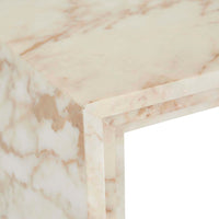 Ponte console table stepped edge detail
