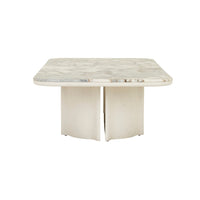 GlobeWest Leon Frame Marble Coffee Table - Matt Ocean Marble - Porcelain