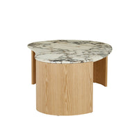 Matt Ocean marble top and ash leg detail