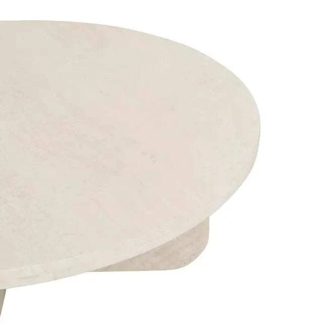 Globe West Coffee Tables GlobeWest Amara Curve Coffee Table - Natural Travertine