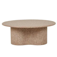 Globe West Coffee Tables Globe West Artie Outdoor Wave Coffee Table, Terracotta Speckle