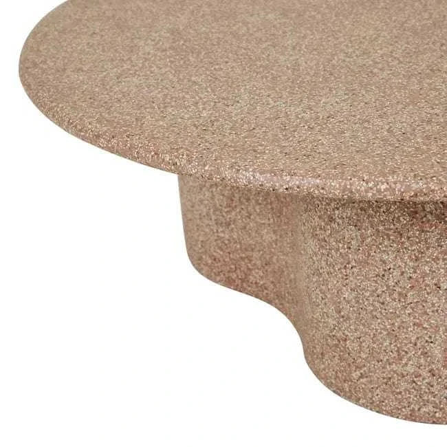 Globe West Coffee Tables Globe West Artie Outdoor Wave Coffee Table, Terracotta Speckle