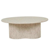 Globe West Coffee Tables Globe West Artie Outdoor Wave Coffee Table, Warm Sand