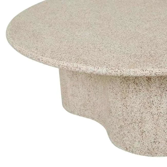 Globe West Coffee Tables Globe West Artie Outdoor Wave Coffee Table, Warm Sand