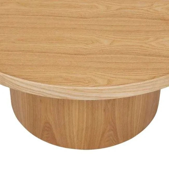 Globe West Coffee Tables Globe West Classique Pedestal Coffee Table, Natural Ash