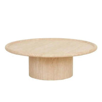 Globe West Coffee Tables GlobeWest Pippa Marble Coffee Table - Natural Travertine