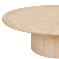 Globe West Coffee Tables GlobeWest Pippa Marble Coffee Table - Natural Travertine