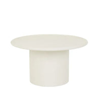 Pippa Coffee Table in porcelain finish with ash veneer top and sculptural pedestal base