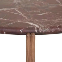 Globe West Side Tables GlobeWest Ray Coffee Table - Matt Rouge Marble - Smoked Ash