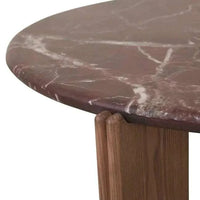 Globe West Side Tables GlobeWest Ray Coffee Table - Matt Rouge Marble - Smoked Ash