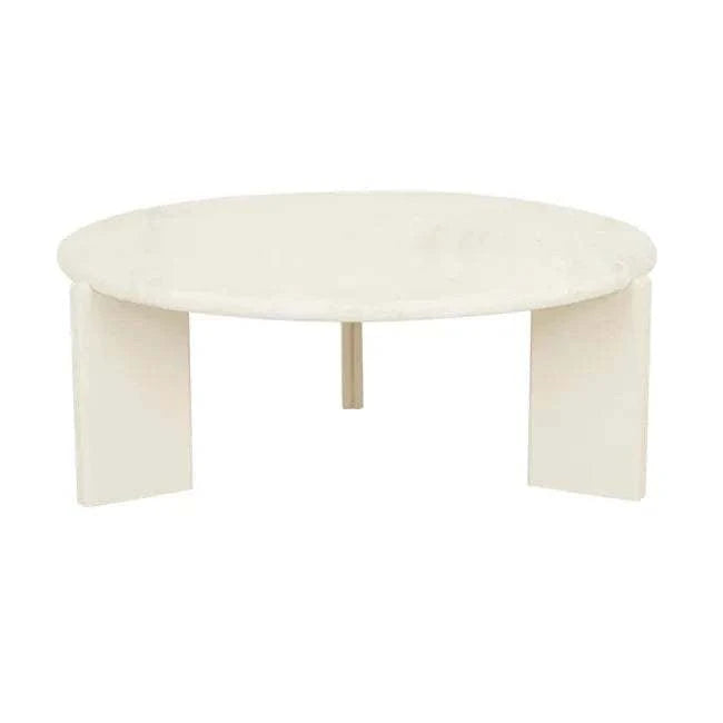 Globe West Side Tables GlobeWest Ray Coffee Table - Natural Travertine - Shell