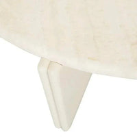Globe West Side Tables GlobeWest Ray Coffee Table - Natural Travertine - Shell