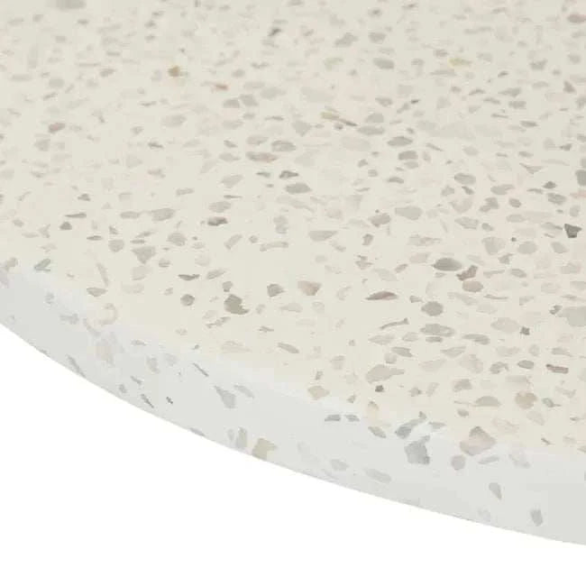 Globe West Coffee Tables Globe West Sketch Native Round Coffee Table, Nougat/White