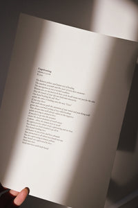 The written verse that accompanies the Captivating artwork