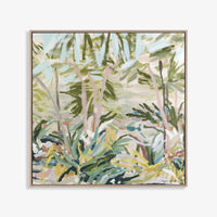 Marcia Priestley archival canvas print Catamaran County Pt 2 with abstract botanical design and floating oak frame