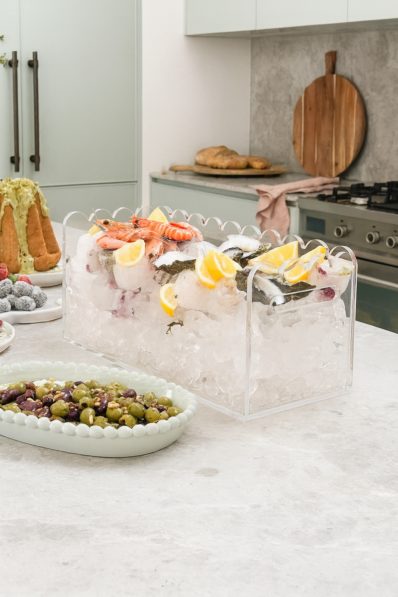 norsu STUDIO The Entertainer - Perspex Scalloped Drinks Bucket – Clear