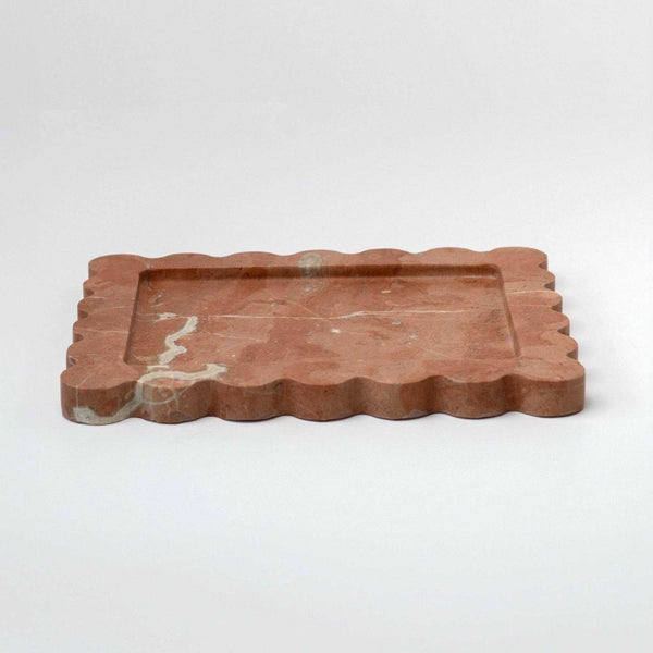 CoTheory Accessories CoTheory Palazzo Large Scalloped Tray - Rosso Alicante (7959172153593)
