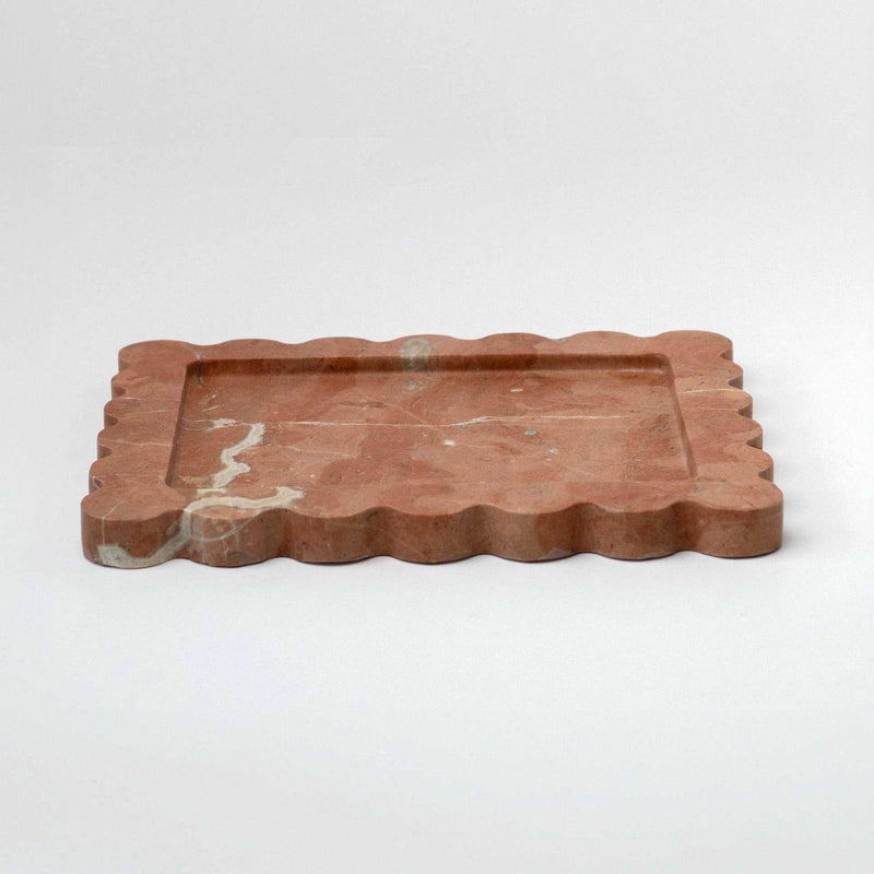 CoTheory Accessories CoTheory Palazzo Large Scalloped Tray - Rosso Alicante (7959172153593)