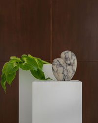 CoTheory Amour Table Sculpture - Viola Calacatta