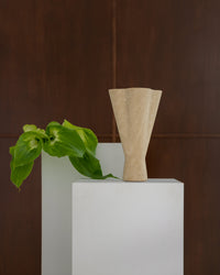CoTheory Clover Sculpture - Beige Travertine